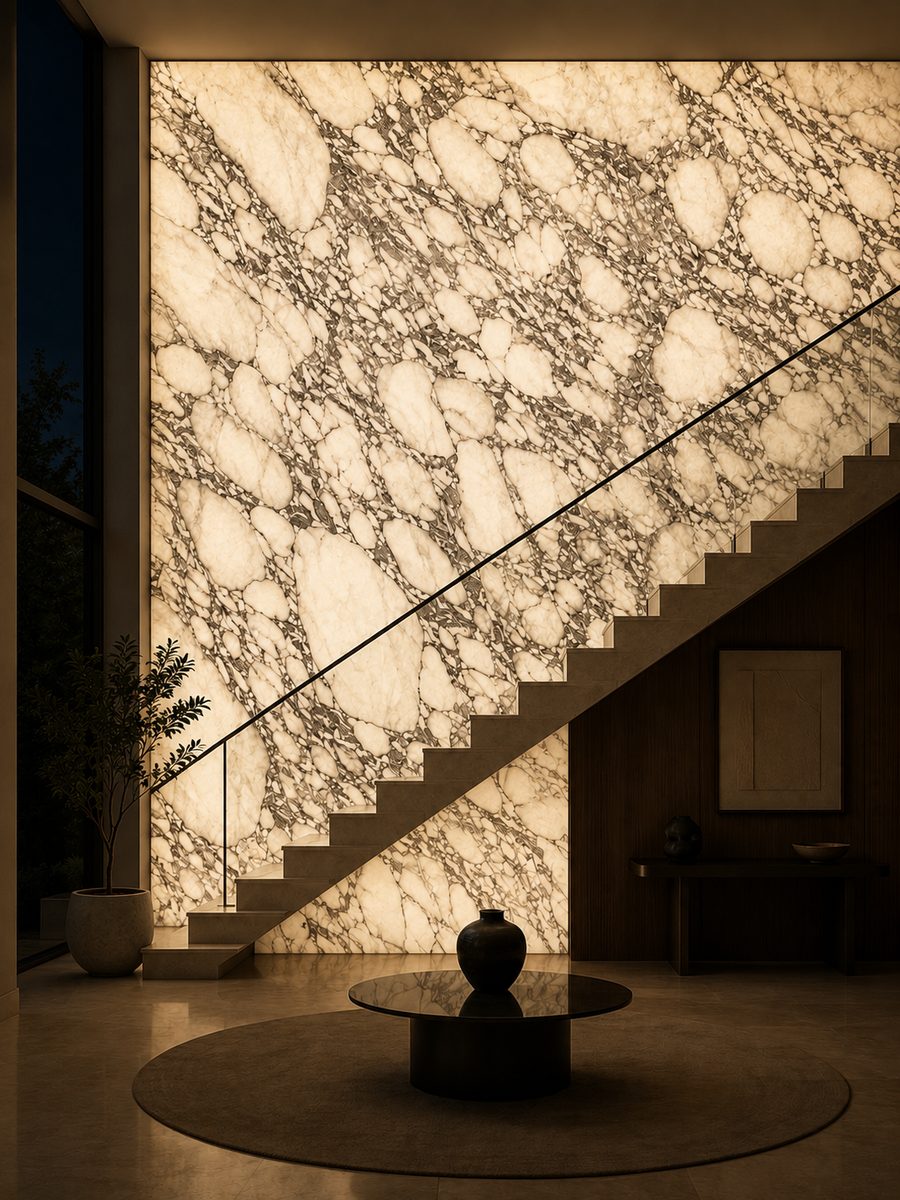 Arabescato Vagli in night light