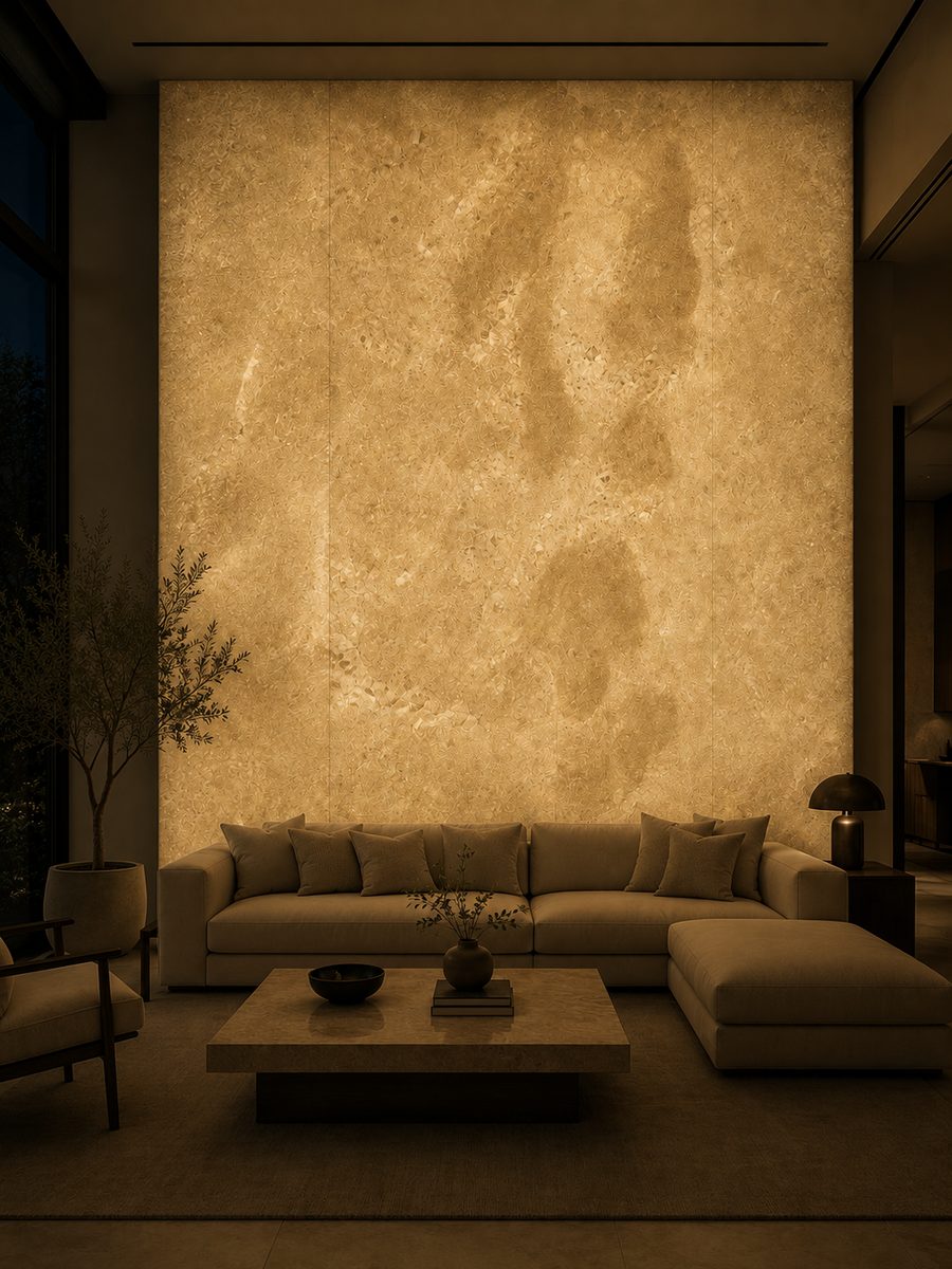 Beige Atlas in night light