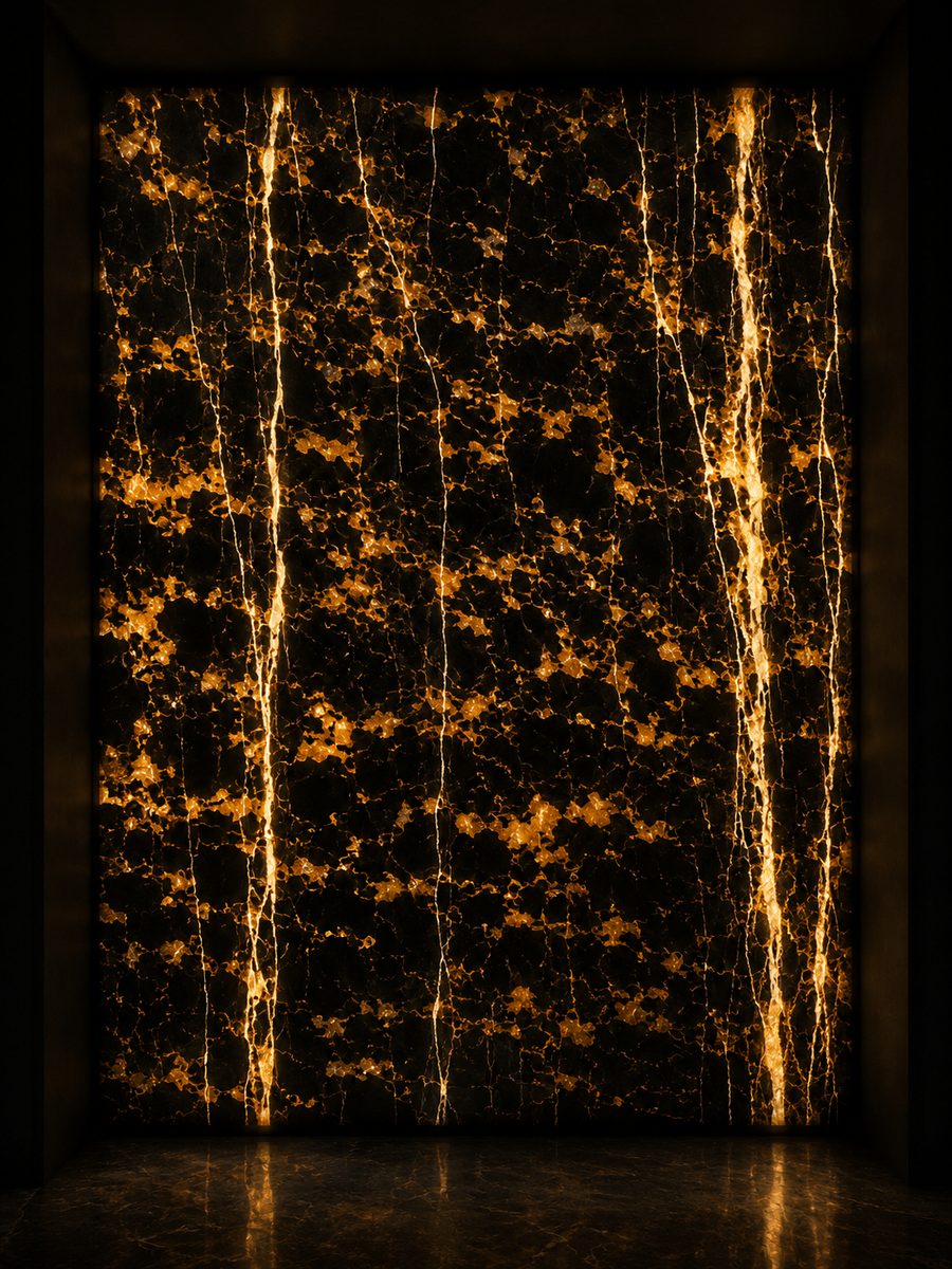 Black & Gold Pakistan in museum light