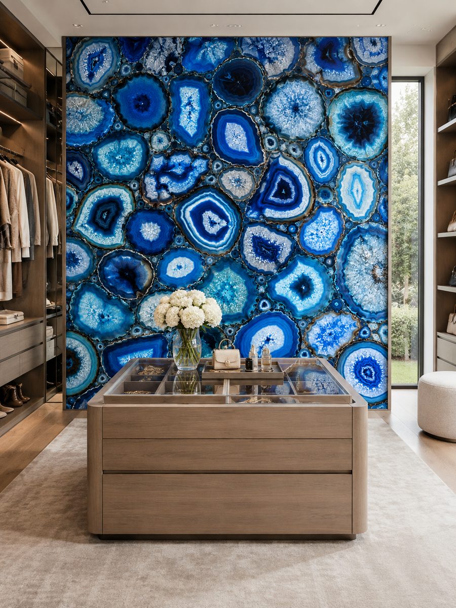 Blue Agate (Geode) in day light