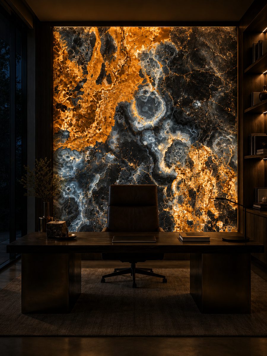 Blue Amber Composite in night light