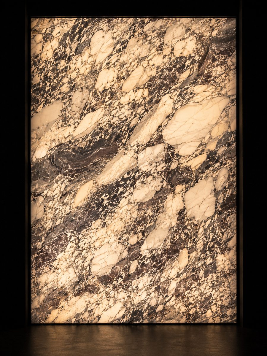 Breccia Capraia in museum light