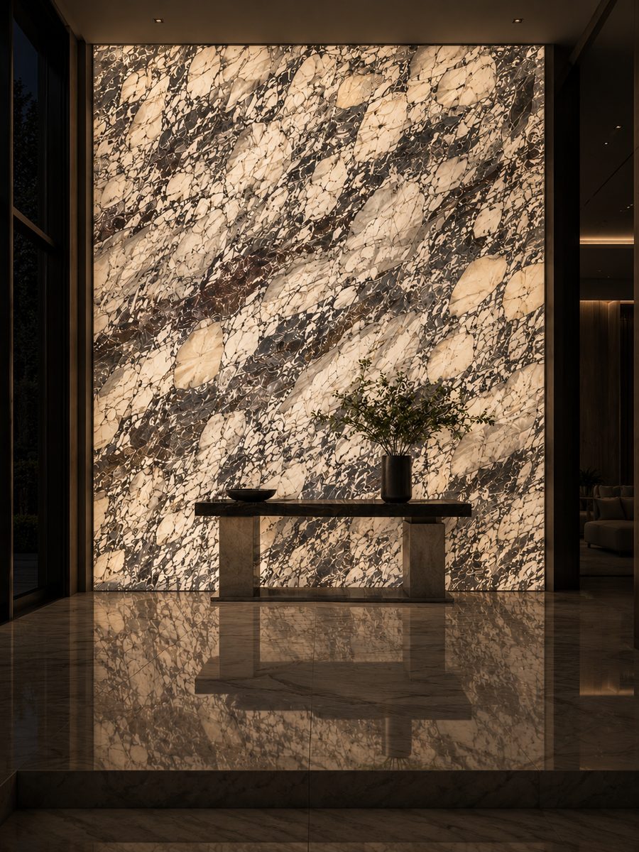 Breccia Capraia in night light