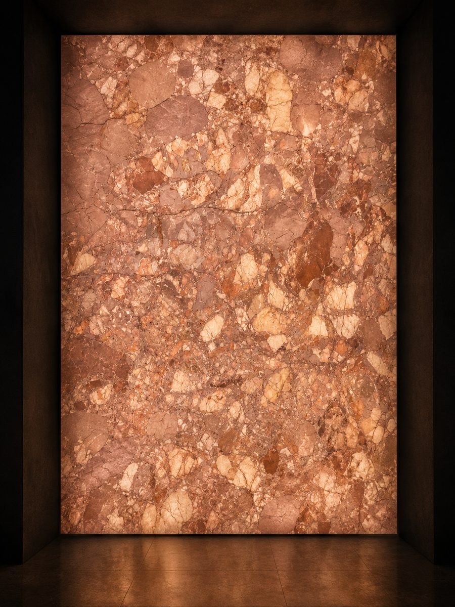 Breccia Pernice in museum light