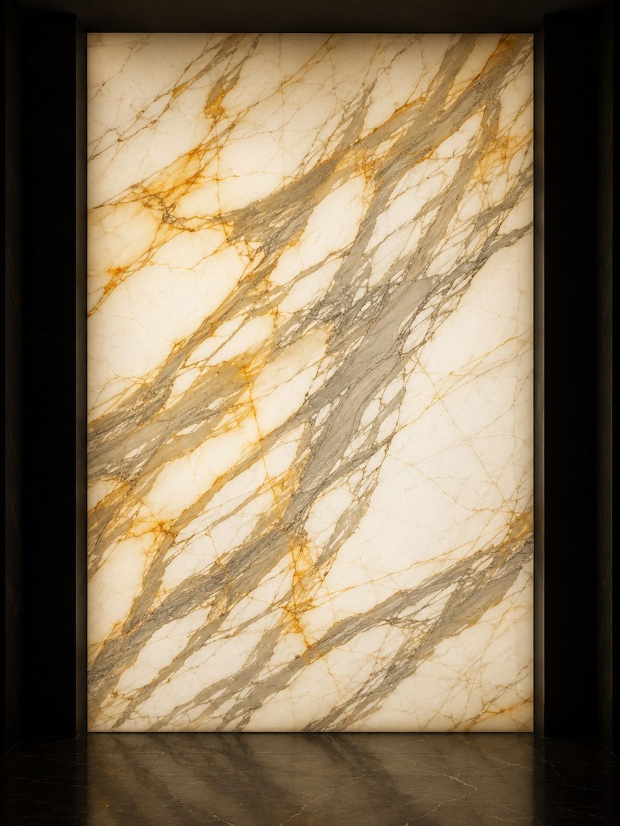 Calacatta Borghini in museum light