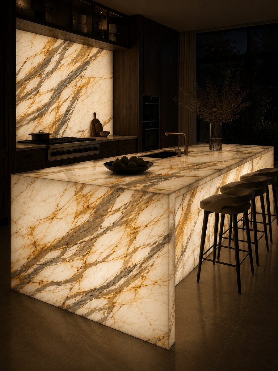 Calacatta Borghini in night light