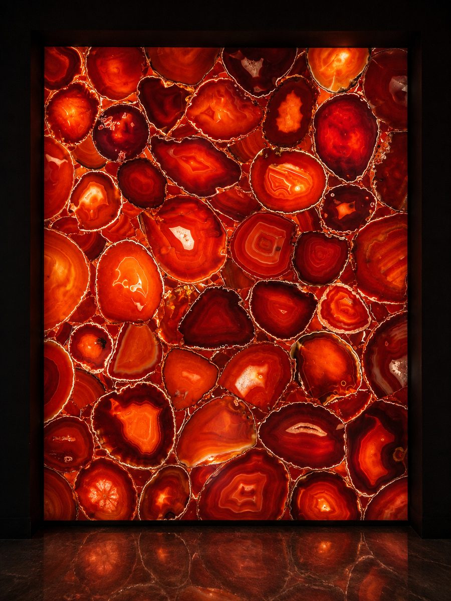 Carnelian in museum light