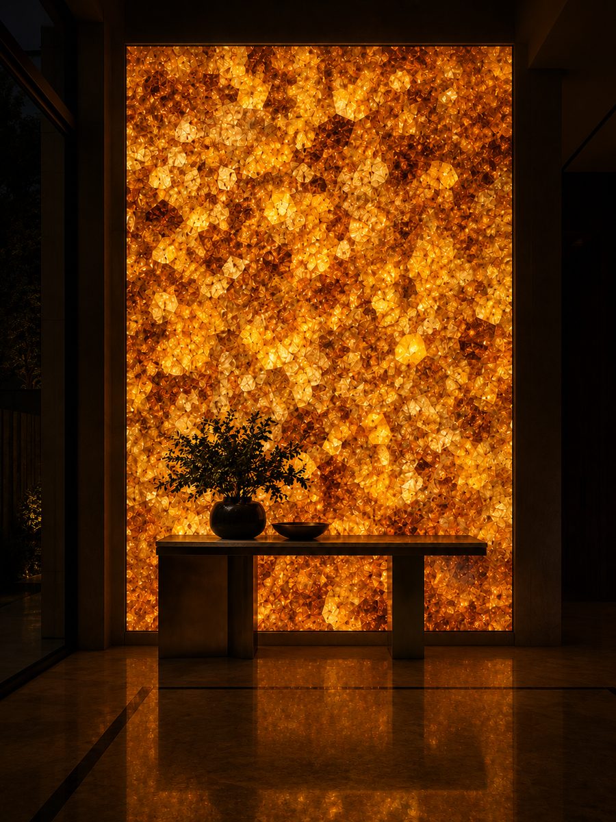 Citrine in night light