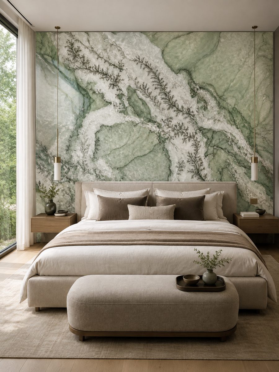 Cristallo Botanica quartzite in day light