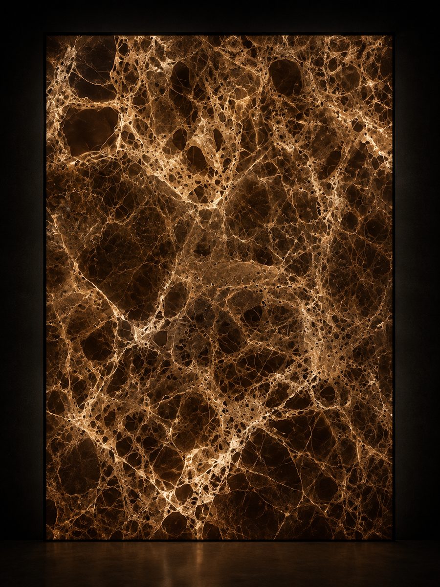 Emperador Dark in museum light