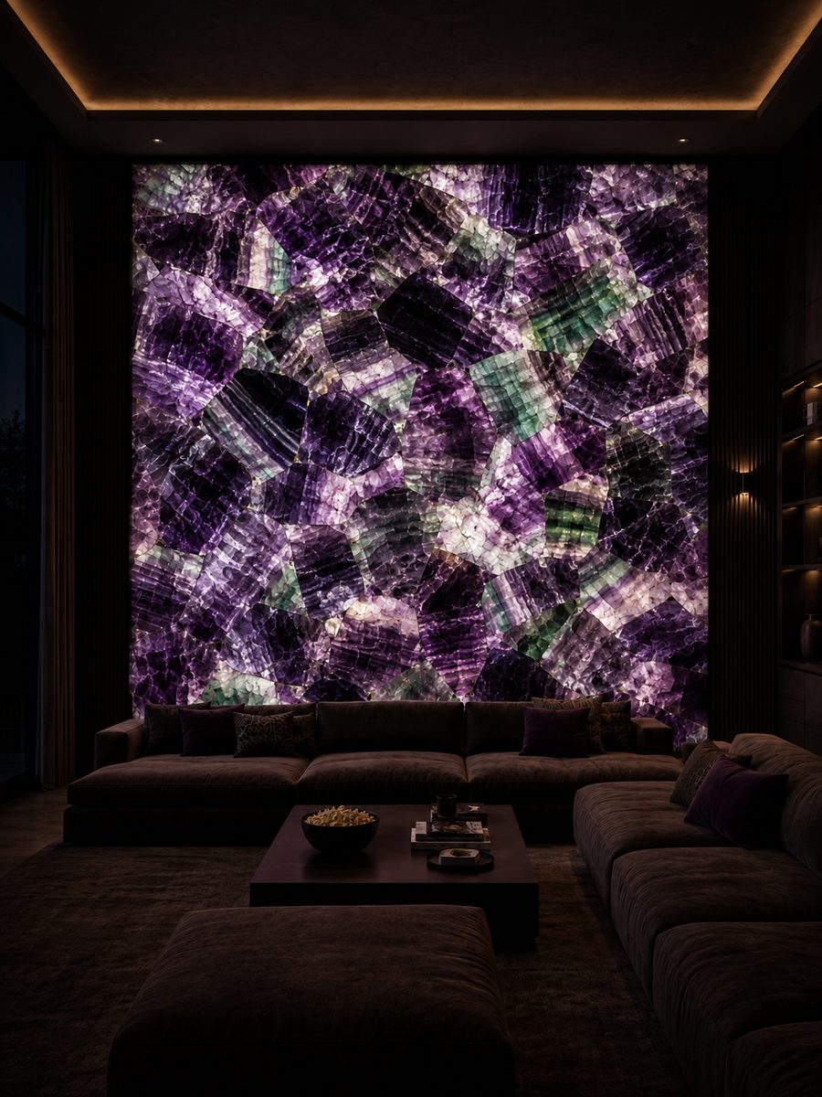 Fluorite in night light