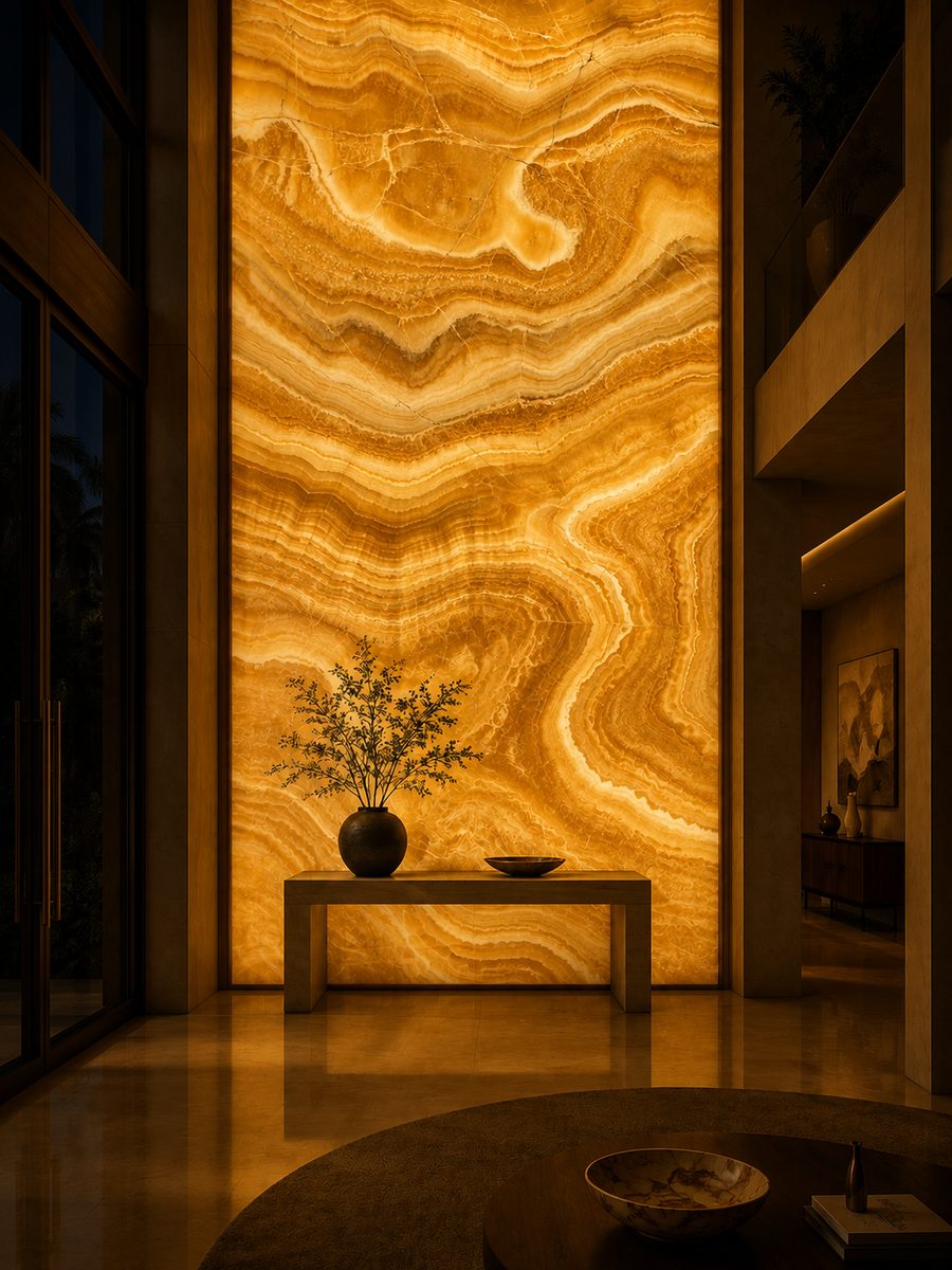 Honey Onyx in night light