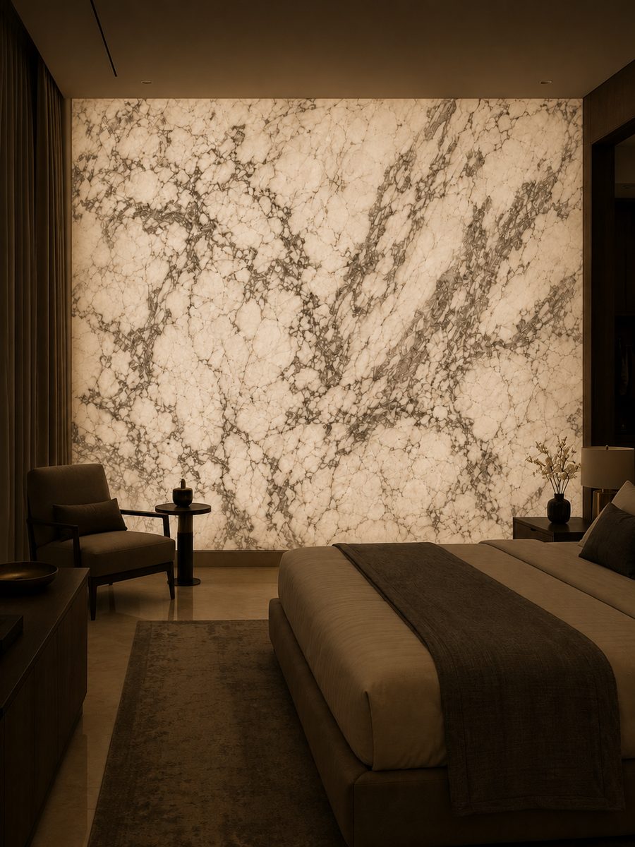 Indian Statuario in night light