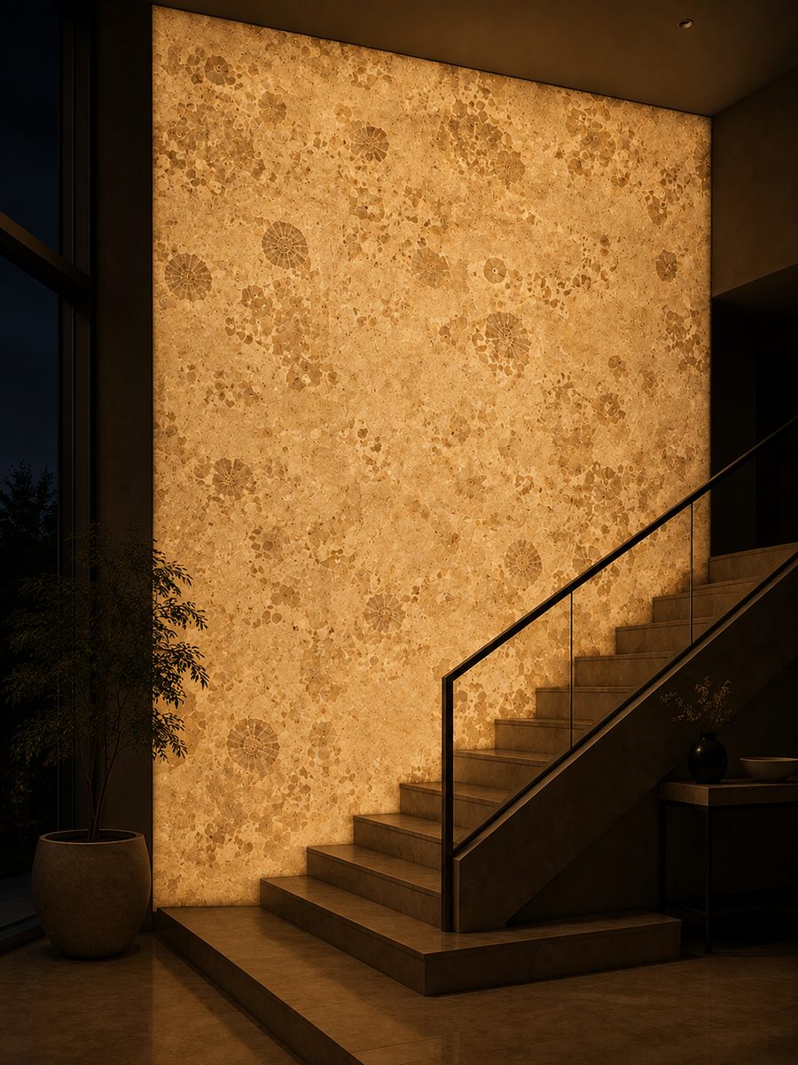 Jura Beige in night light