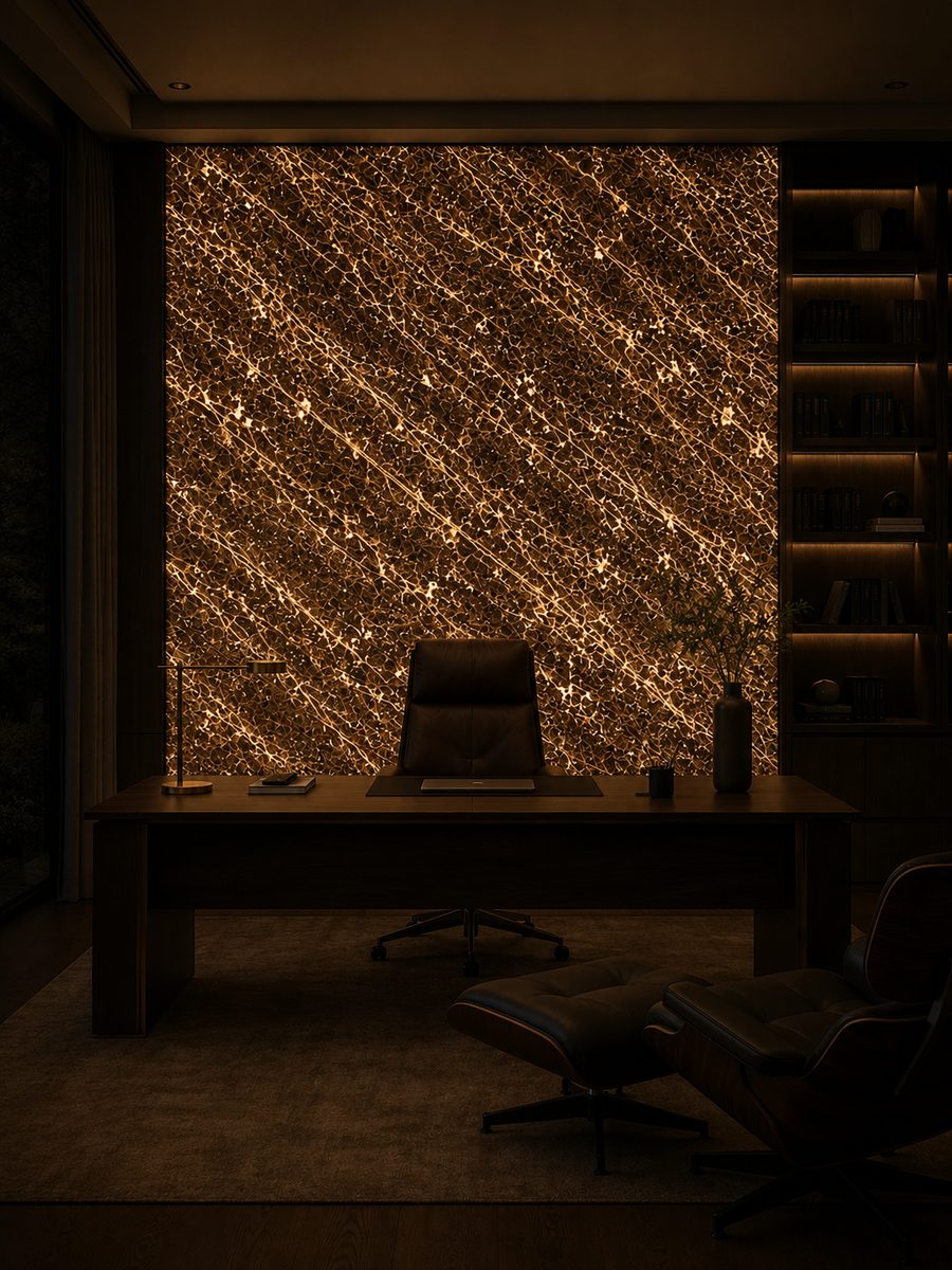 Marron Emperador Extra in night light
