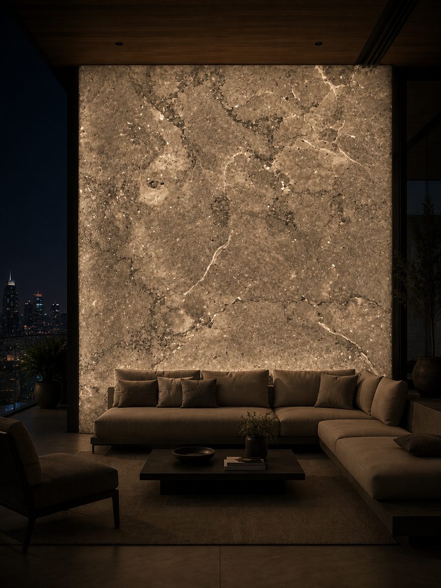 Milly Grey in night light