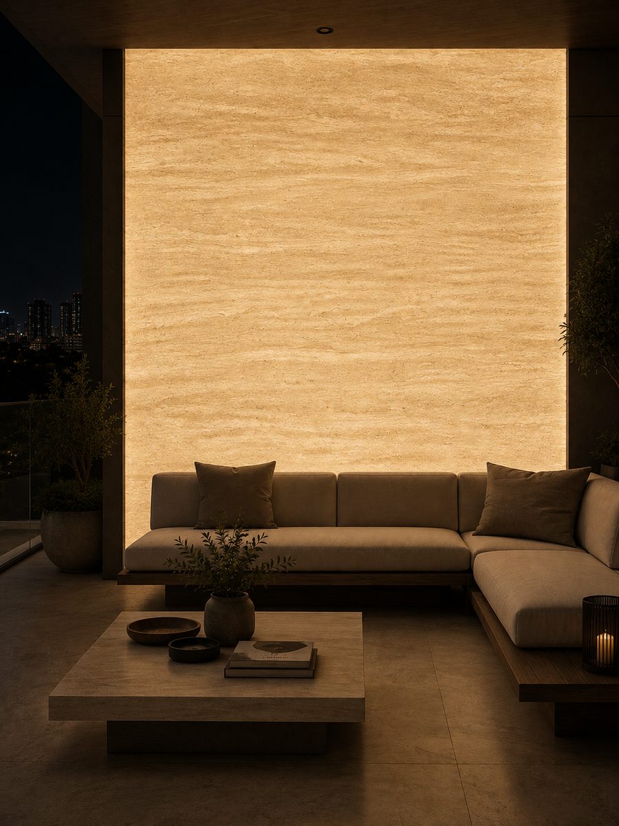 Moca Cream in night light