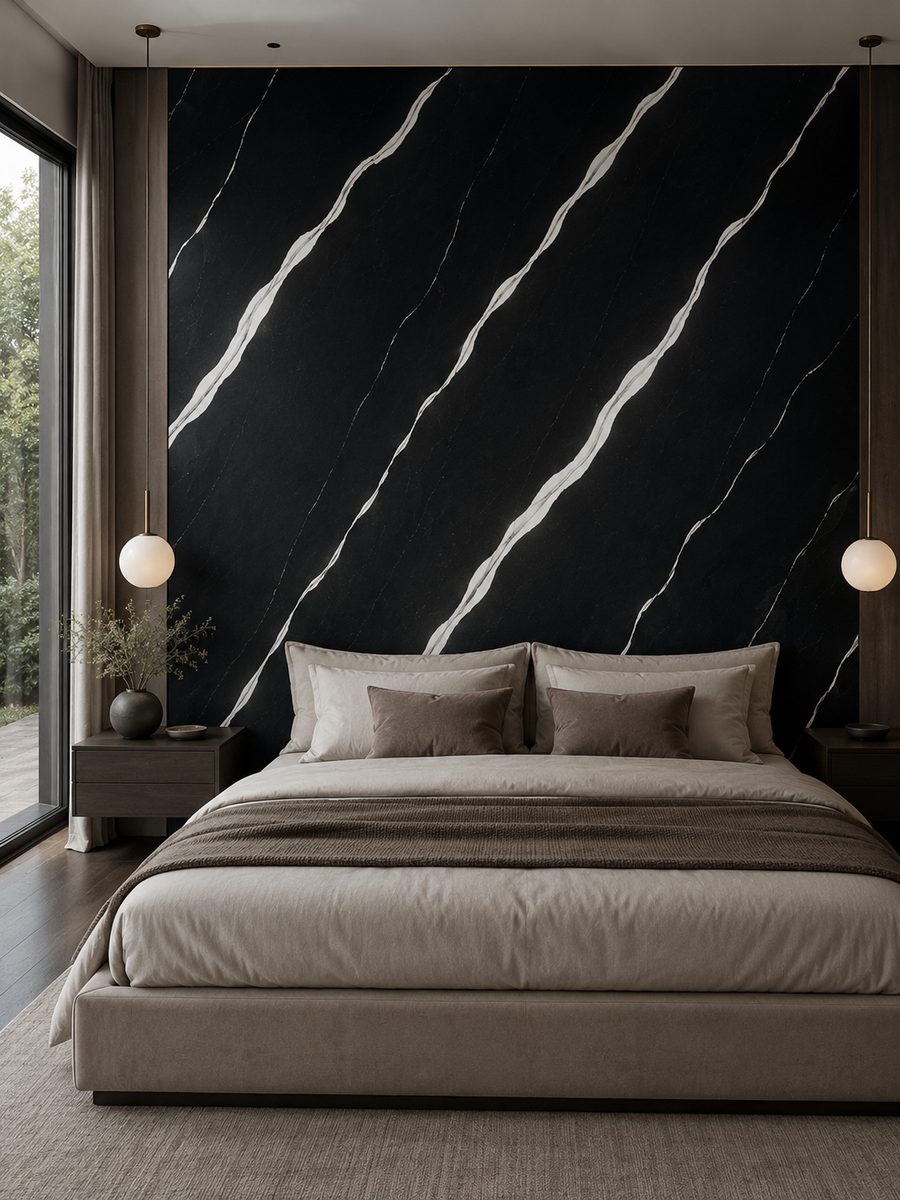 Nero Marquina Wide Vein in day light