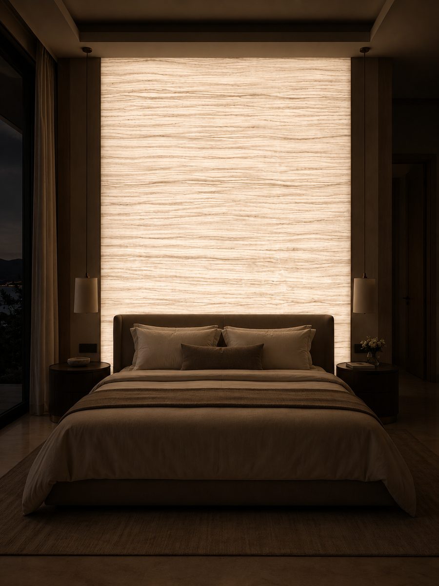 Nestos White in night light