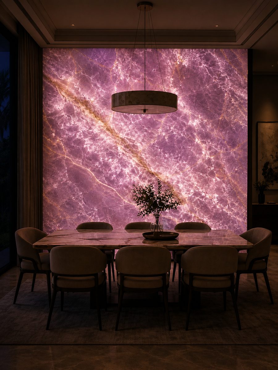 Onice Lilac in night light