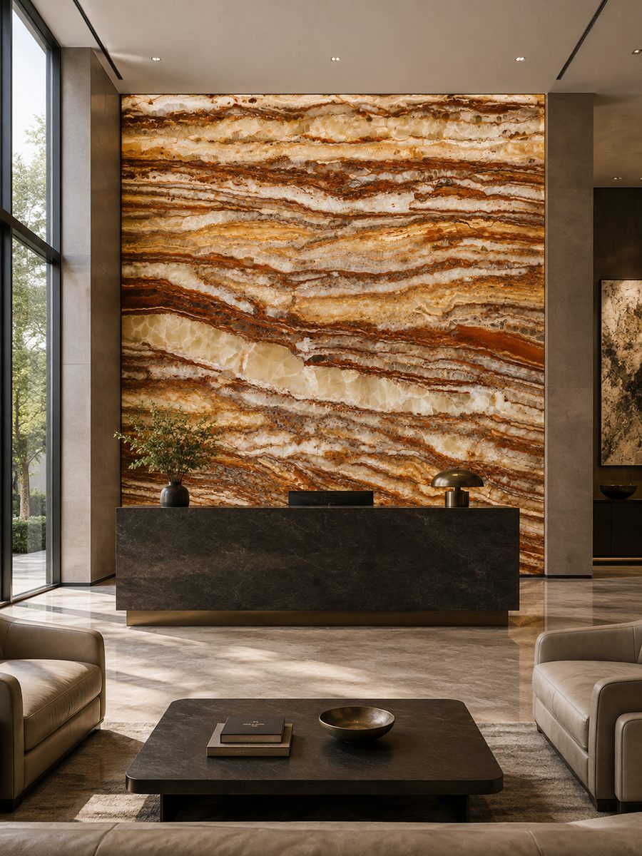 Onyx Travertine in day light