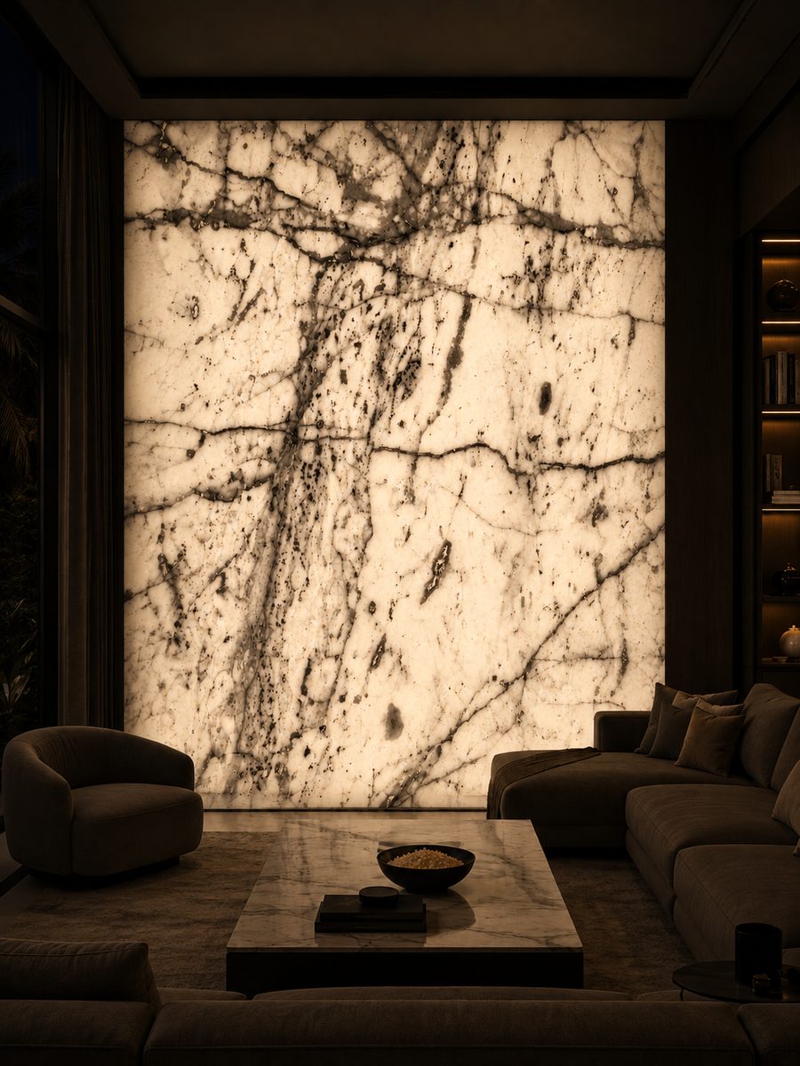 Panther White in night light