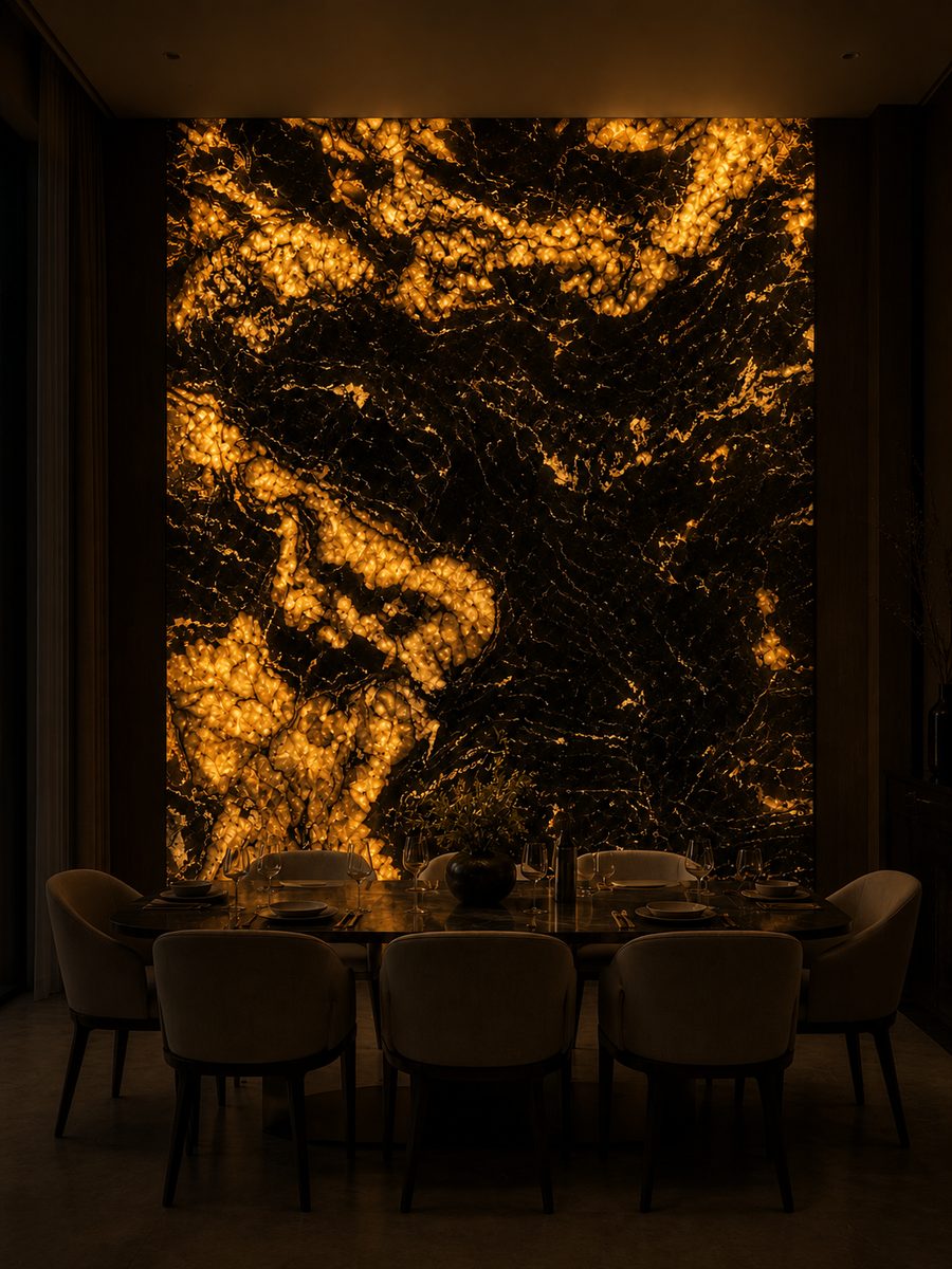 Persian Golden Black in night light