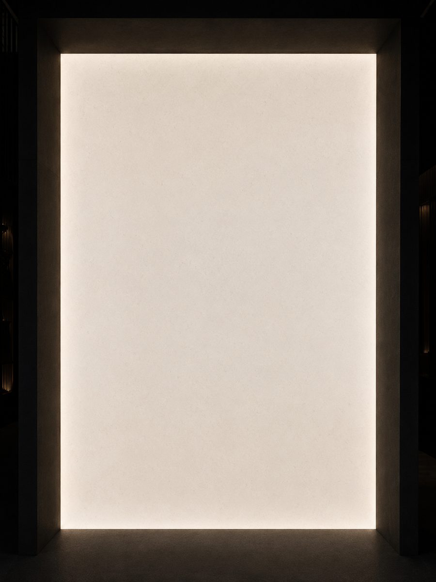 Plain White Marble in museum light