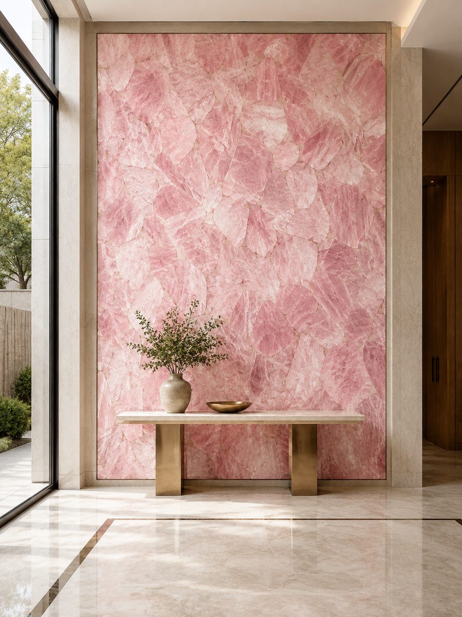 Rose Quartz in day light