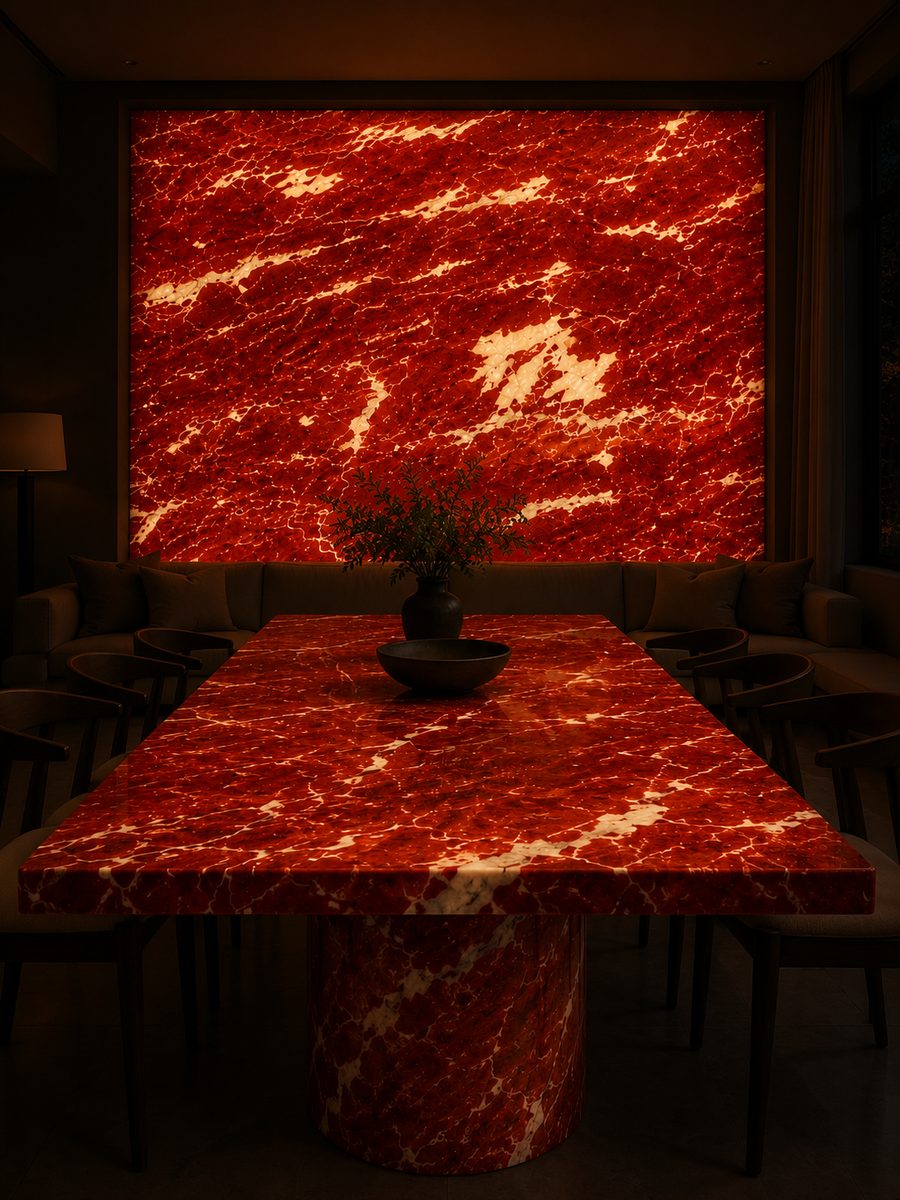 Rosso Francia Italiano in night light