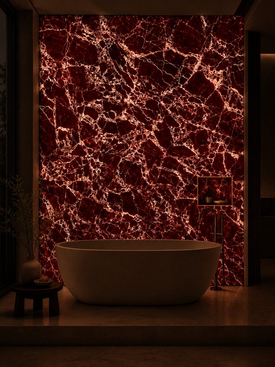 Rosso Levanto in night light