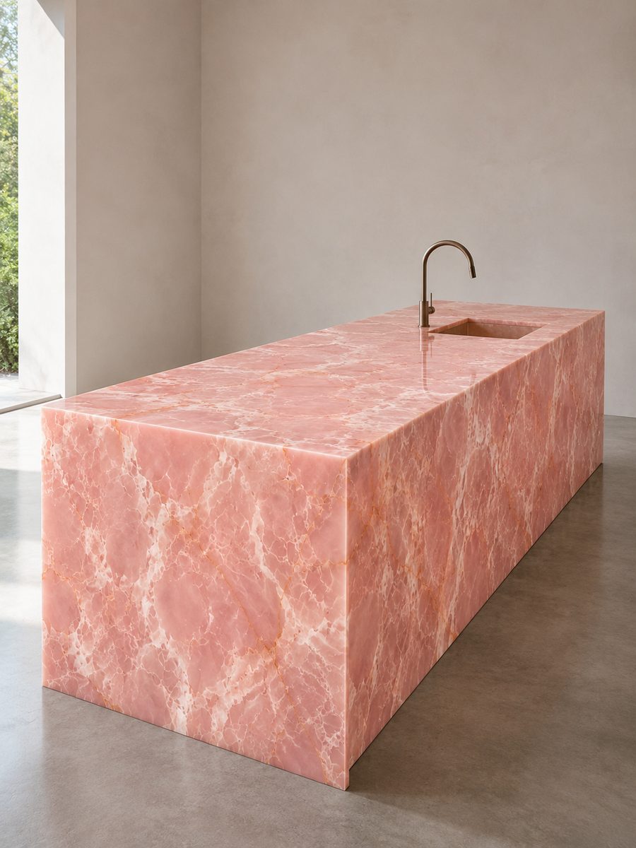 Rosso Pink Onyx in day light