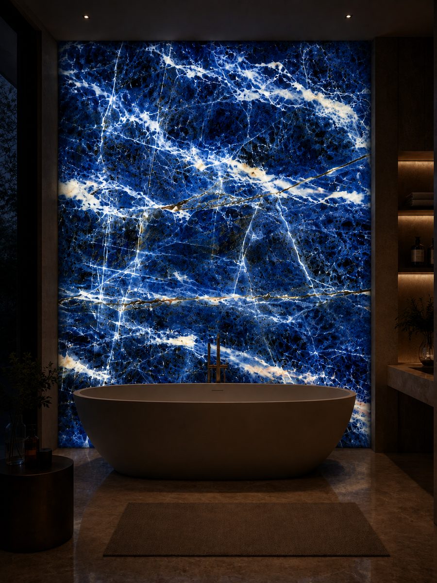 Sodalite in night light