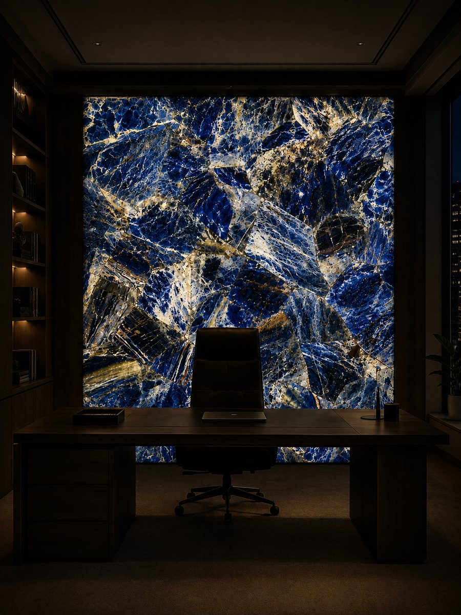 Sodalite Blue in night light