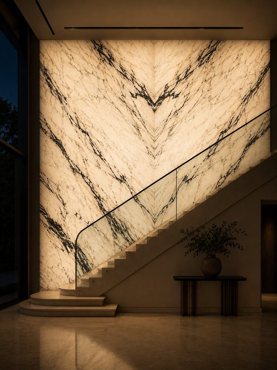 Statuario Extra AAA in night light