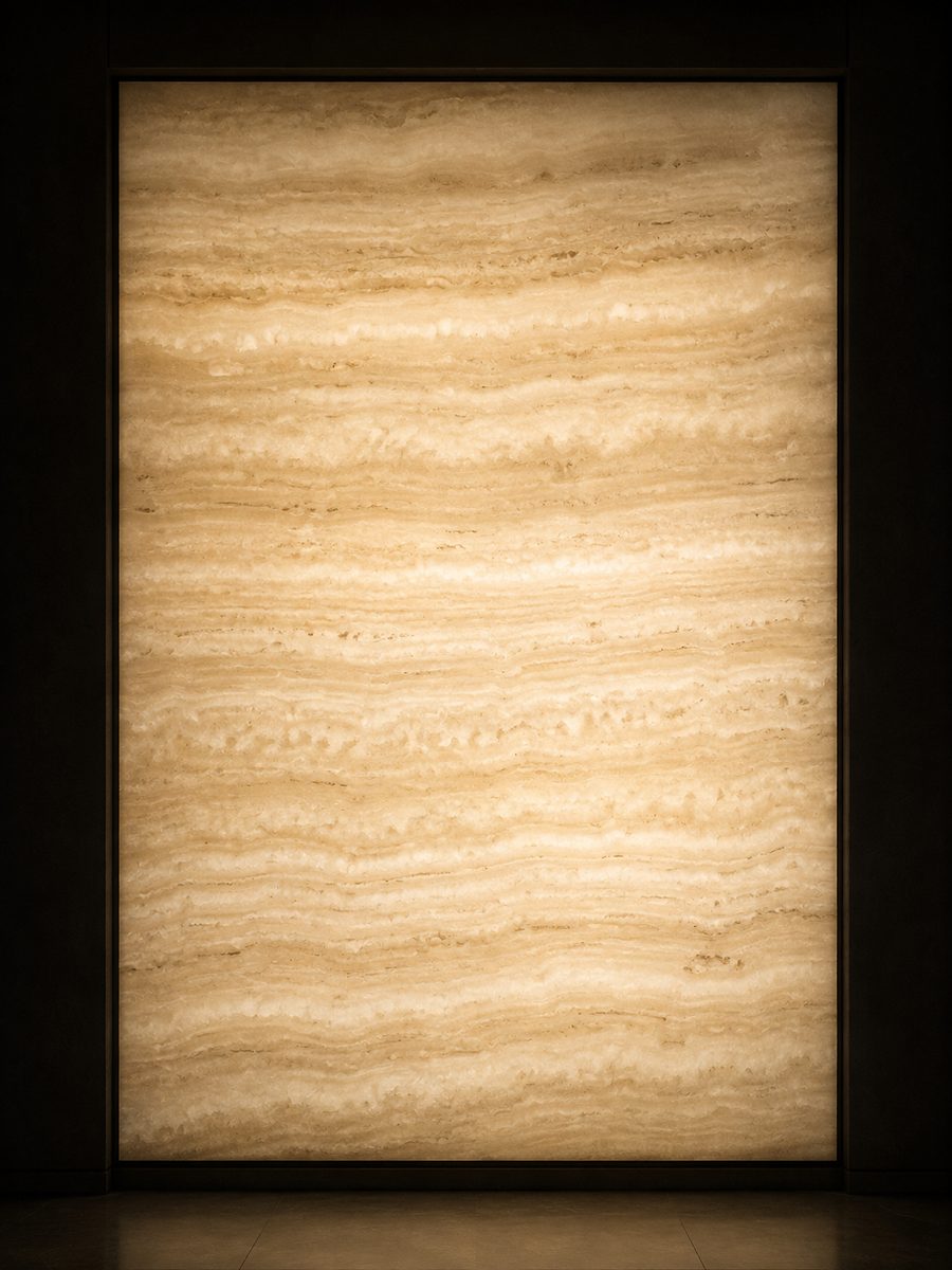 Travertino Alabastrino in museum light