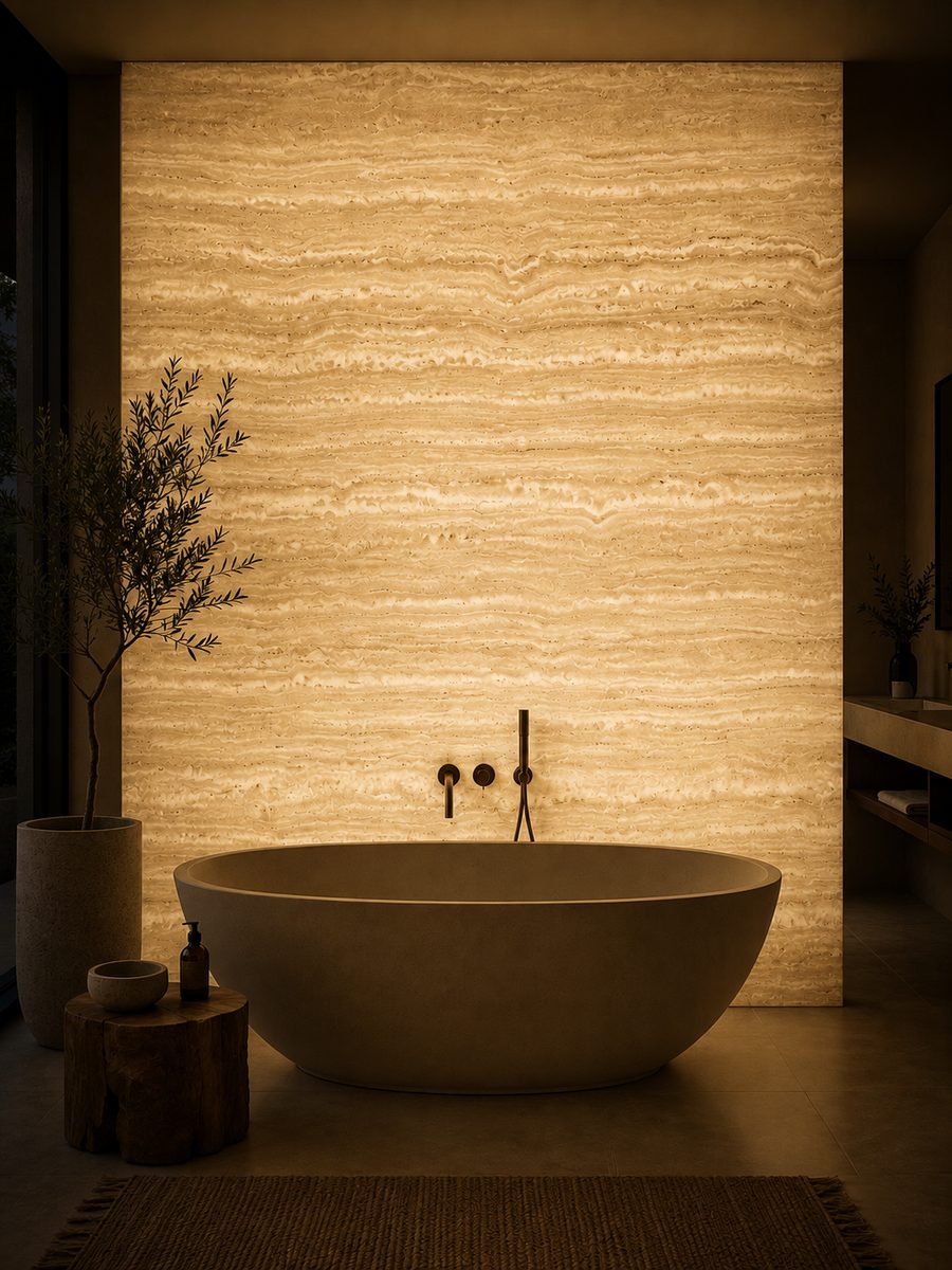 Travertino Alabastrino in night light