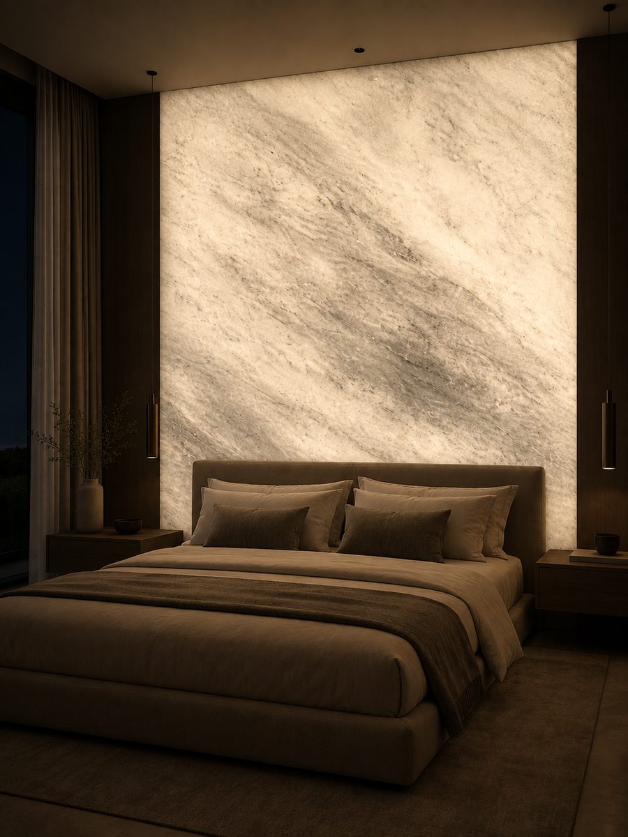 Turkish Carrara Karacabey in night light