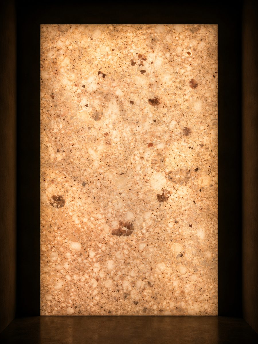Untersberger Marmor in museum light