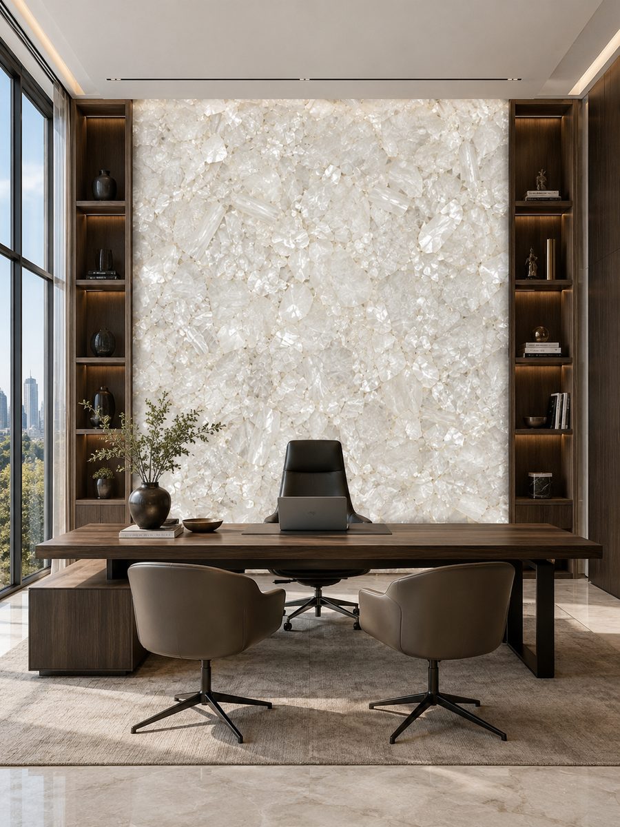 White Crystal Quartz in day light
