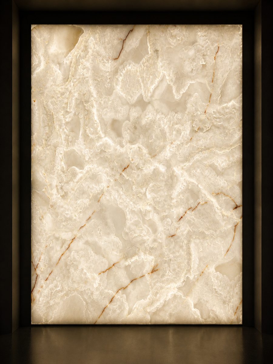 White Onyx AAA in museum light