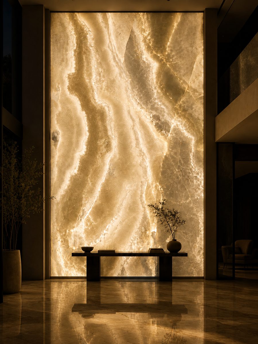 White Onyx Standard in night light