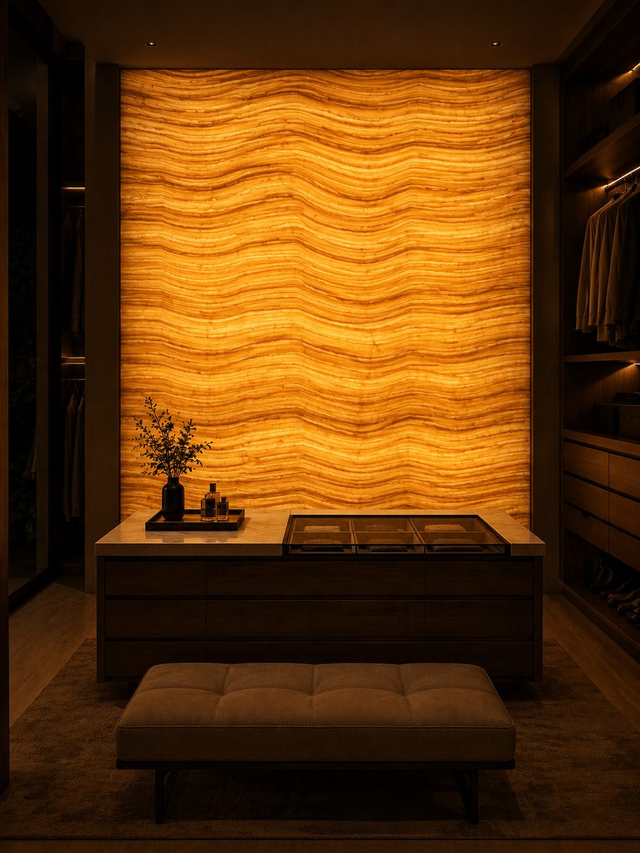 Yellow Wood Vein in night light